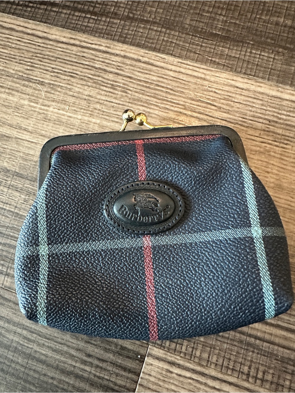 Vintage Burberrys of London Nova Check Kiss-Lock Coin Purse